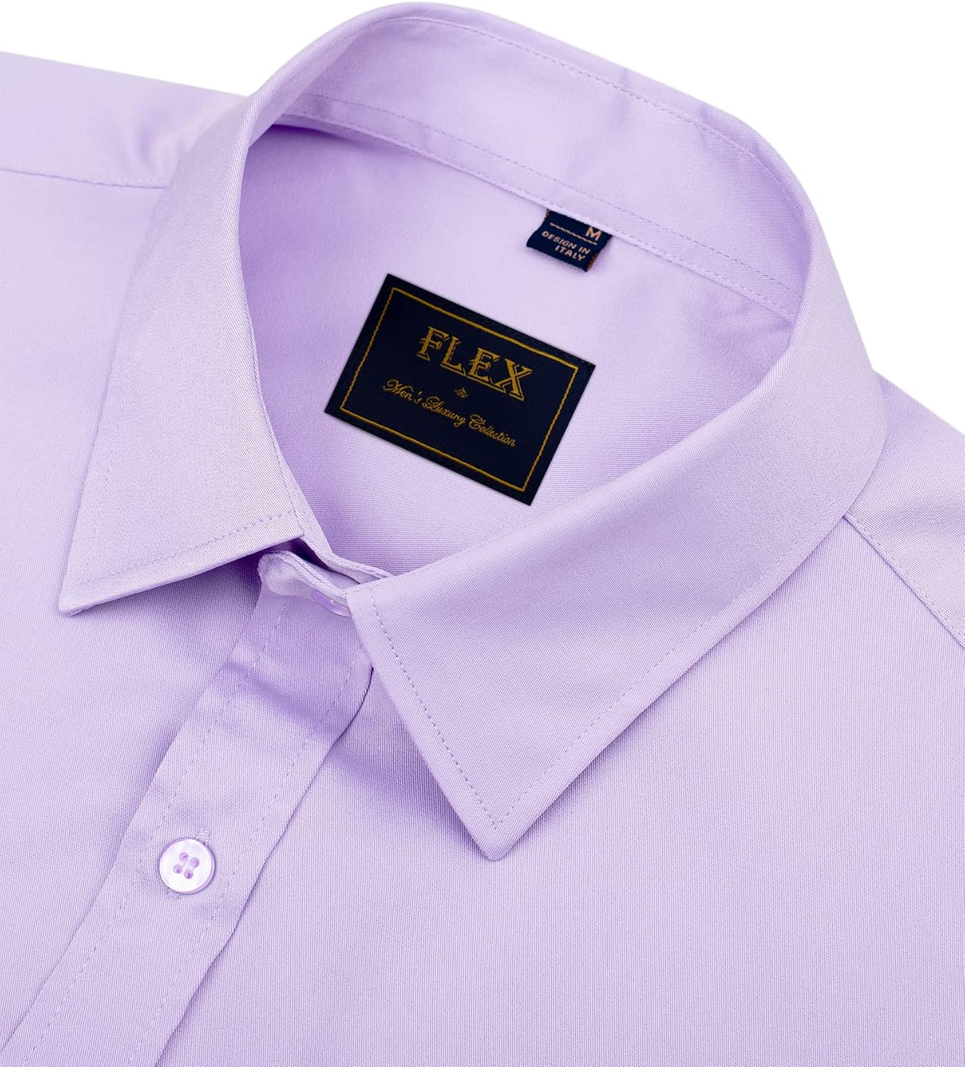 HOTJ.VER Men's Dress Shirts Solid Long Sleeve Stretch Wrinkle-Free Formal Shirt Business Casual Button Down Shirts