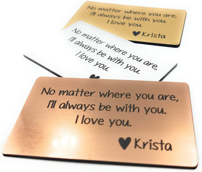 HOTWallet Insert Card, Personalized Wallet Insert Card, Custom Wallet Insert