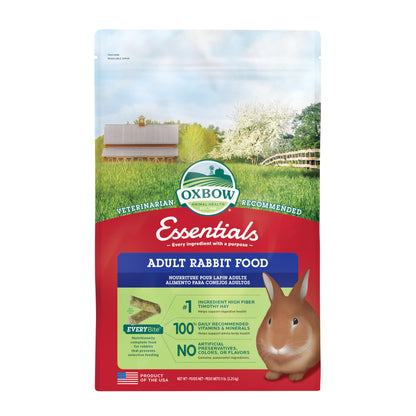 HOTOxbow Essentials Adult Rabbit Food, Timothy Hay Rabbit Pellets, USA, 5 lb