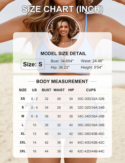 HOTBlooming Jelly Womens Sexy Bikini Sets Cheeky Bathing Suit U-Wire Swimsuits | U-Wire Textured Bikini Sets 2 Piece High Cut Color Block Bathing Suit 2026