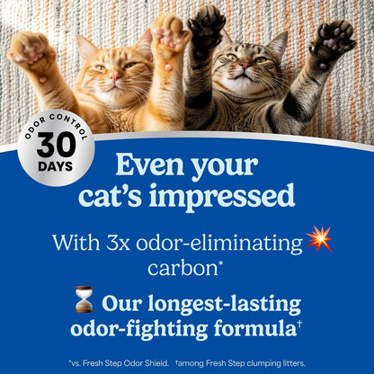 HOTFresh Step Heavy Duty Odor Block Advanced Multi Cat Clumping Litter with Febreze, 17.5 lb (Package May Vary)