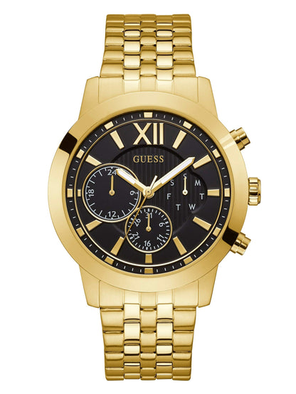 HOTGuess Women's Gold-Tone + Black Multifunction Steel Bracelet Watch