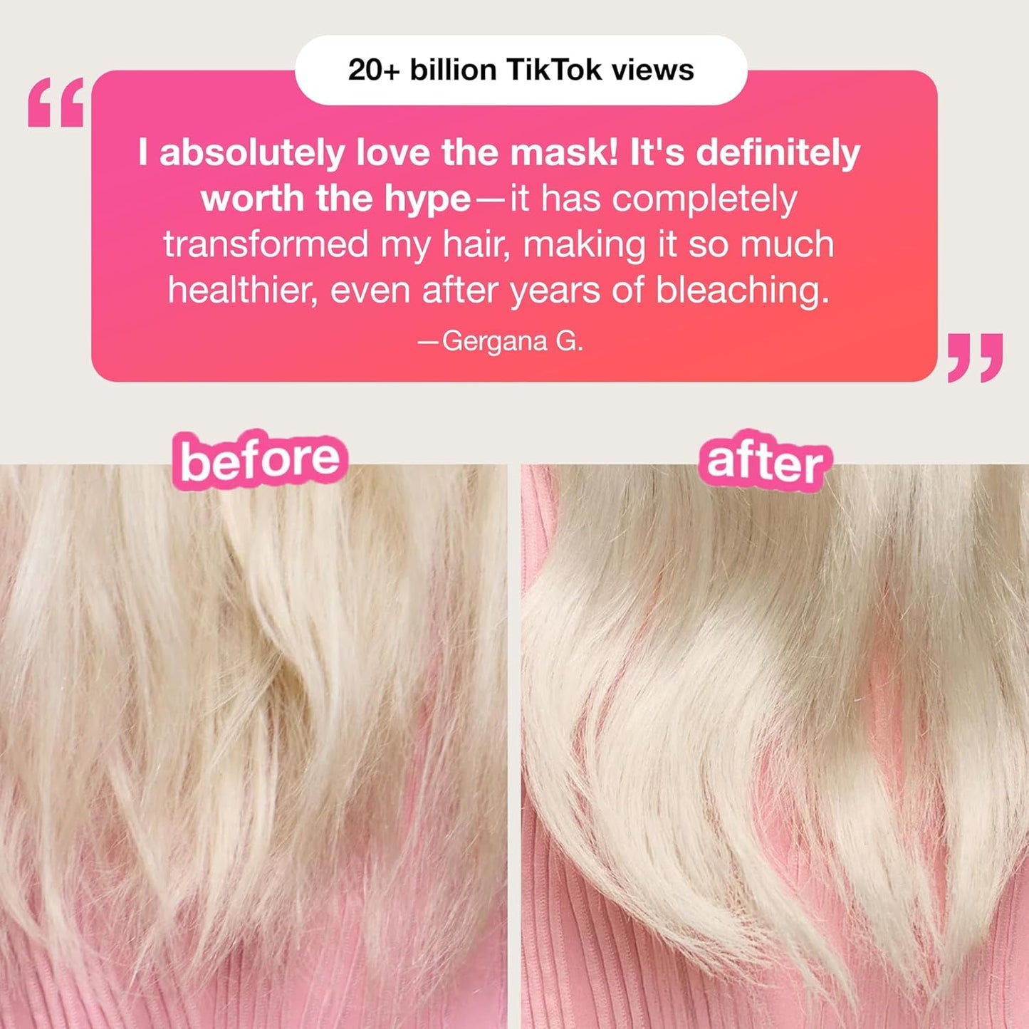 HOTK18 Leave-In Molecular Repair Hair Mask, Patented, Lasting Repair For Dry, Frizzy, Damaged Hair, Reverse Damage In 4 Minutes From Bleach, Color, Chemical Services + Heat