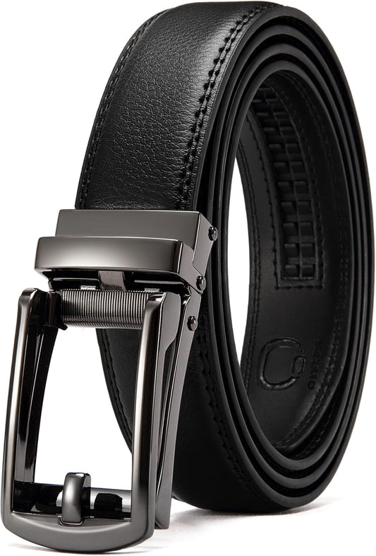 HOTCHAOREN Mens Dress Belt - Ratchet Belt Leather 1 1/4" Comfort Click - Perfect Companion to Mens Dress Shoes