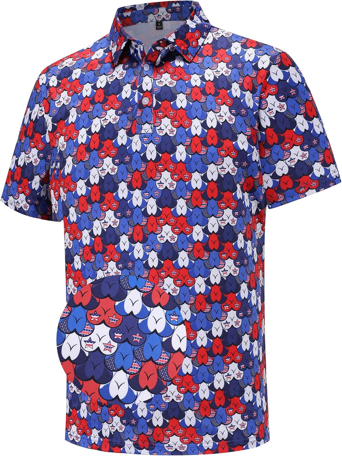 HOTMens Golf Polo Shirts Short Sleeve Moisture Wicking Dry Fit Performance Casual Funny Golf Polo Shirts for Men