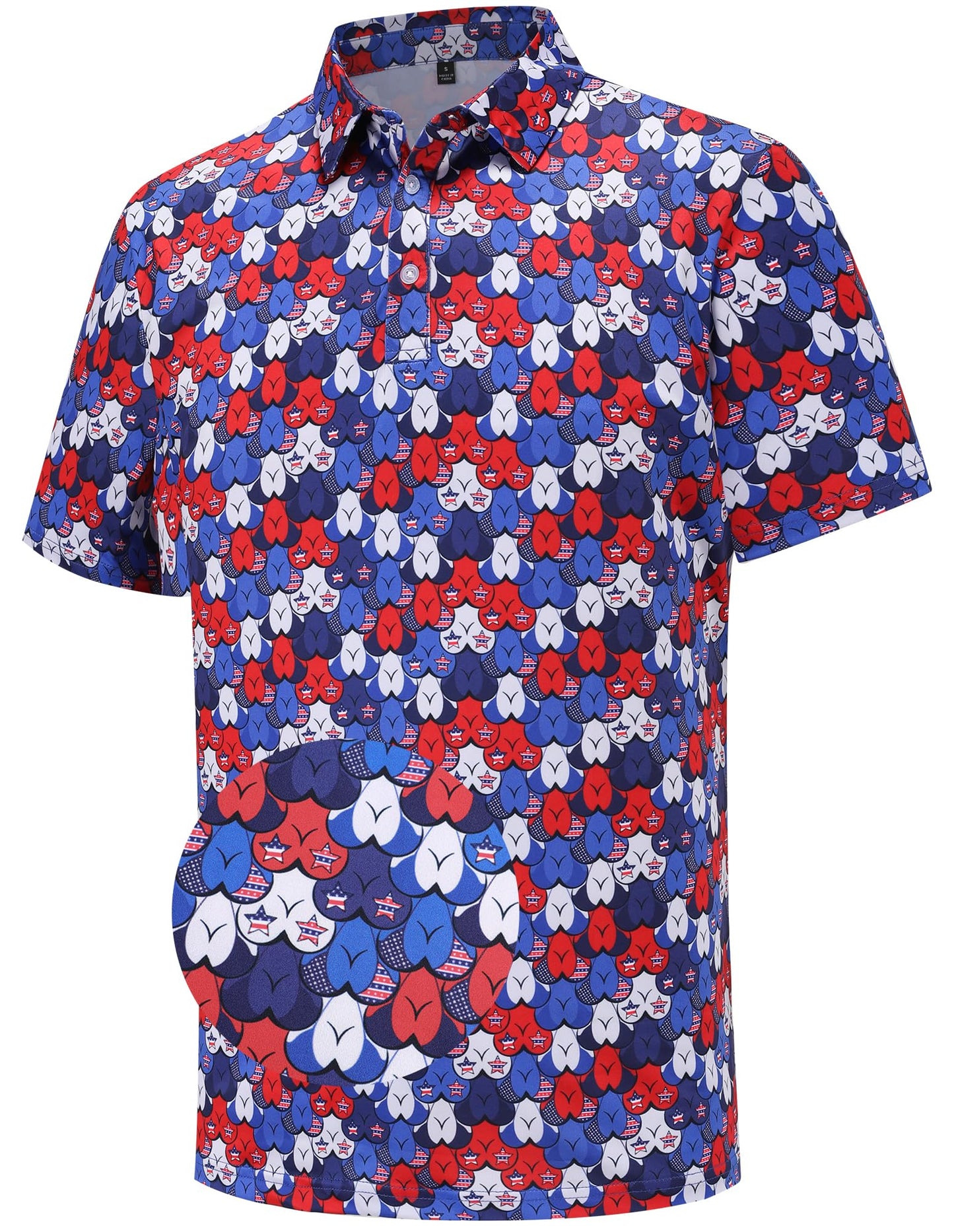 HOTMens Golf Polo Shirts Short Sleeve Moisture Wicking Dry Fit Performance Casual Funny Golf Polo Shirts for Men
