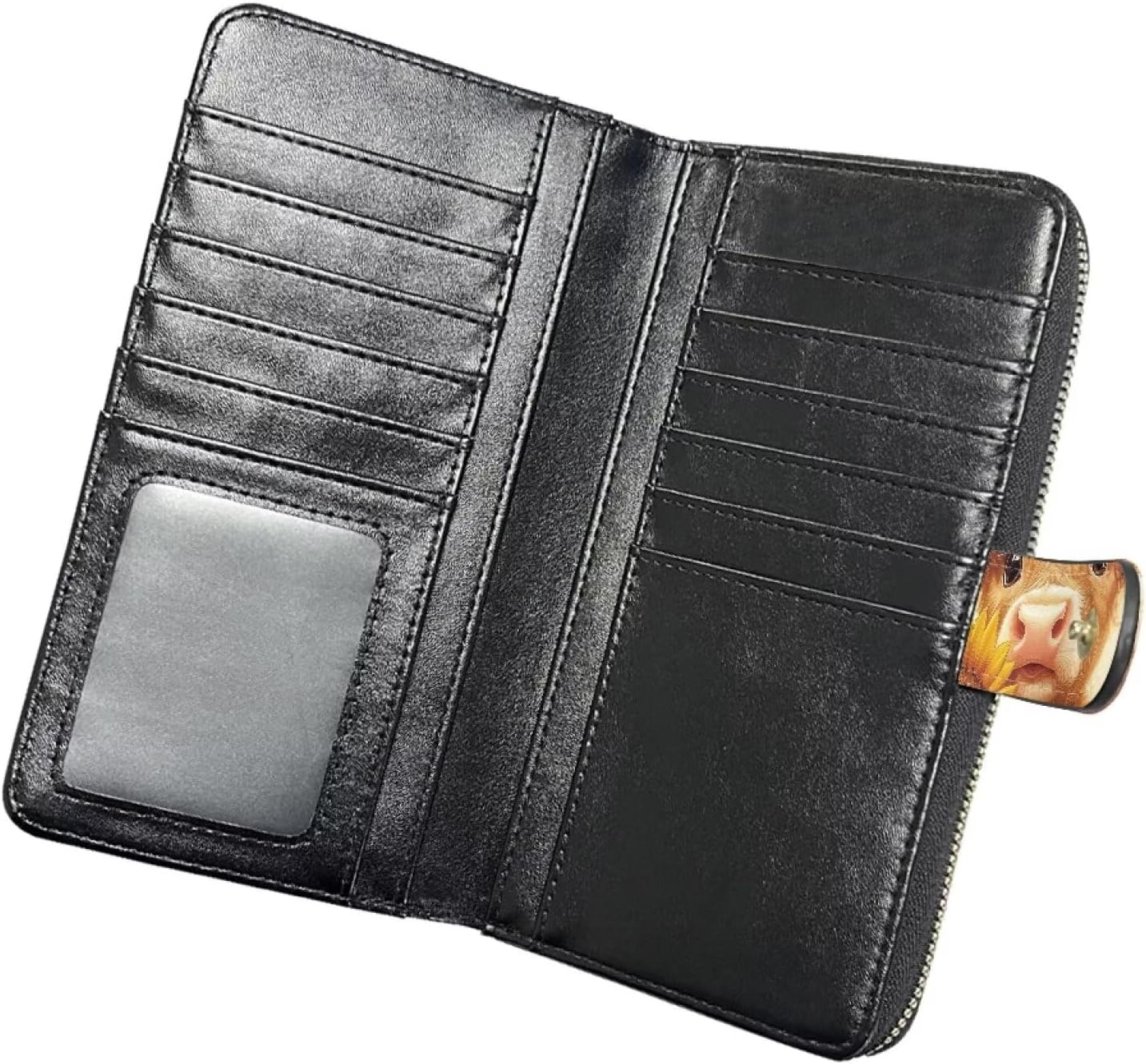HOTCOEQINE Animal Wallet, Cute Chicken Long Leather Money Bag, Handbag With Zipper for Coin Phone, Travel Handbag for Party