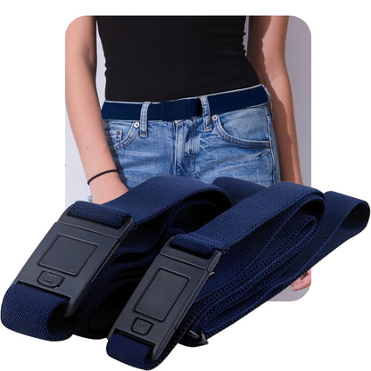 HOTBELTAWAY Easily Adjustable Elastic Flat Buckle No Show Belts for Women – Stretch No Bulge jeans pants