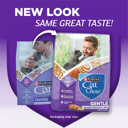 HOTPurina Cat Chow Gentle Sensitive Stomach and Skin Dry Cat Food with Turkey - 13 lb. Bag
