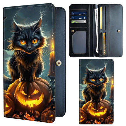 HOTSlim PU Leather Wallet for Women - RFID Blocking Thin Bifold Wallet, Compact Travel Wallet with Card Slots & ID Window, Stylish and Practical Womens Wallet for Everyday Use, Black Cat