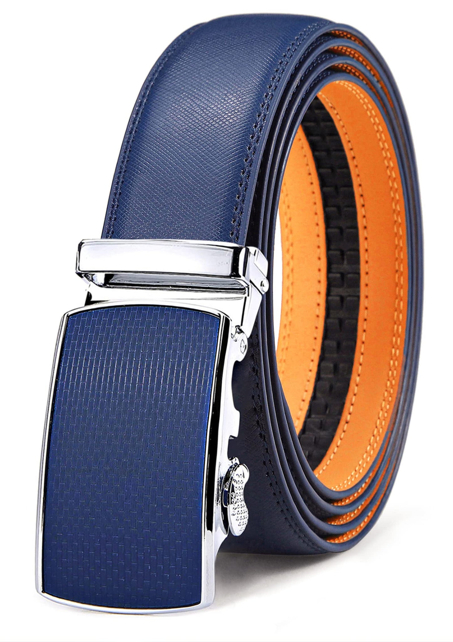 HOTBULLIANT Men's Belt,Slide Ratchet Belt Adjsutable For Men Suit Casual Jeans Gift Boxed,Trim To Fit