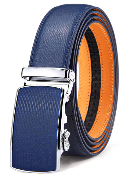 HOTBULLIANT Men's Belt,Slide Ratchet Belt Adjsutable For Men Suit Casual Jeans Gift Boxed,Trim To Fit