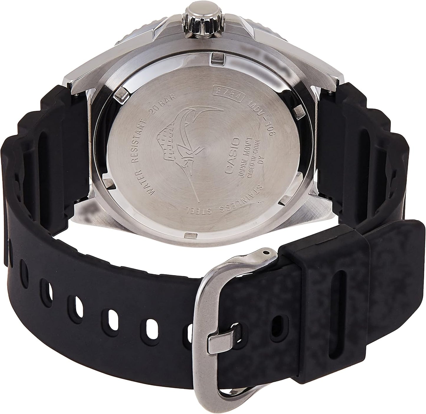 HOTCasio MDV106 Series | Unisex Analog Watch | 200M WR | Stainless Steel Case | Resin Band | 2 Hand Analog (HR, Min, SEC) | Date Display | Screw Down Crown/Screw Down Caseback | 3 Year Battery