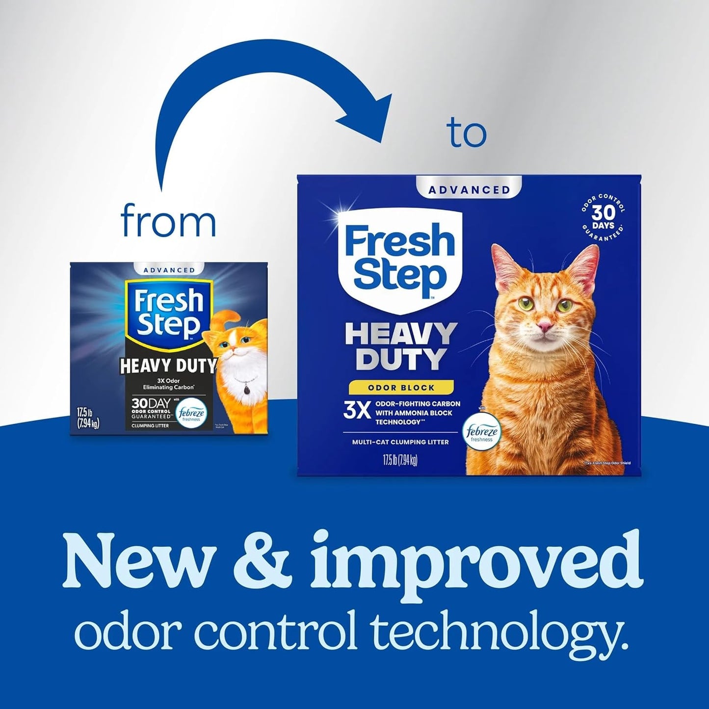 HOTFresh Step Heavy Duty Odor Block Advanced Multi Cat Clumping Litter with Febreze, 17.5 lb (Package May Vary)