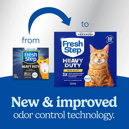 HOTFresh Step Heavy Duty Odor Block Advanced Multi Cat Clumping Litter with Febreze, 17.5 lb (Package May Vary)