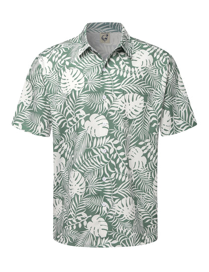 HOTHardaddy Men's Hawaiian Shirt Short Sleeves Printed Button Down Summer Beach Casual Shirts