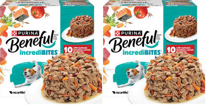 HOTBeneful Purina Small Breed Wet Dog Food Variety Pack, IncrediBites With Real Beef, Chicken and Salmon - (Pack of 30) 3 Oz. Cans