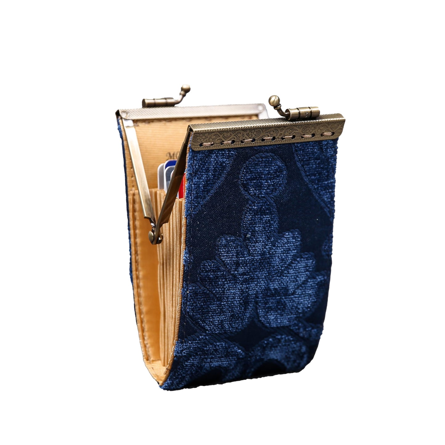 HOTAngelina's Palace Carpet Wallet Vintage Kiss Lock ID Pouch,Clasp Card Holder
