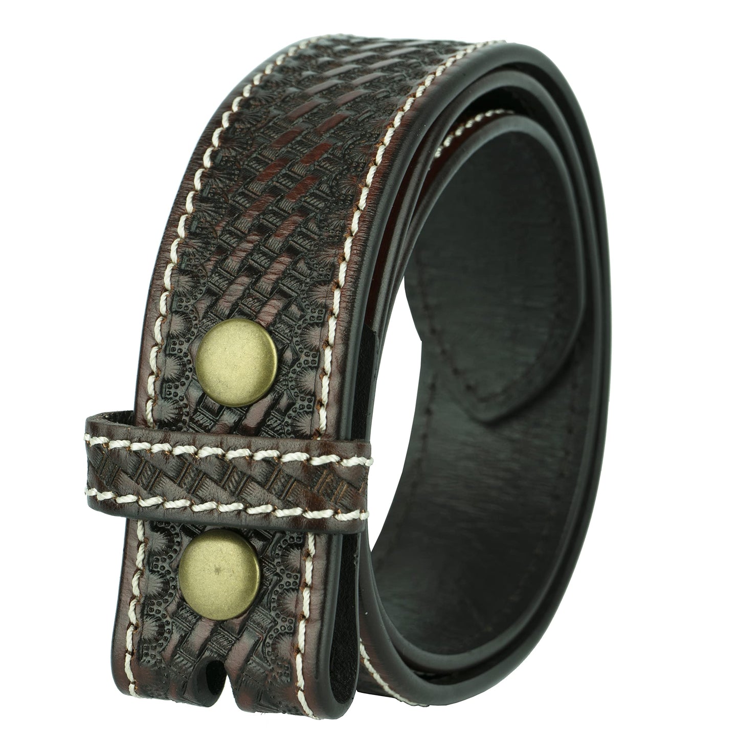 HOTGelante Genuine Full Grain Leather Belt Strap without Belt Buckle