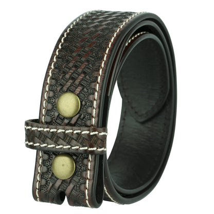 HOTGelante Genuine Full Grain Leather Belt Strap without Belt Buckle