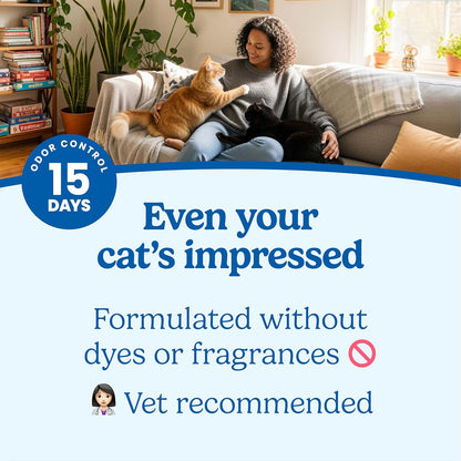 HOTFresh Step Advanced Simply Unscented Multi Cat Clumping Litter, Formulated With No Added Dyes or Fragrances, Ammonia Block Technology, Low Dust, 18.5 lb. Box, Pack of 2