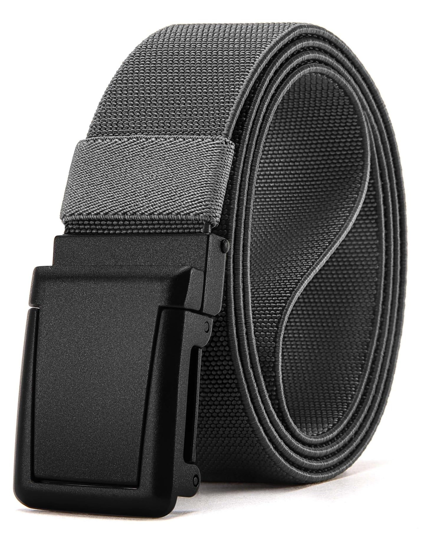 HOTCHAOREN Tactical Belt Men - 1.5" Stretch Work Belt with Zin Alloy Buckle | Quick Release Flip Buckle, Heavy Duty for Military EMT EMS Hiking, Stretchy Nylon