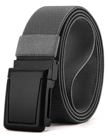 HOTCHAOREN Tactical Belt Men - 1.5" Stretch Work Belt with Zin Alloy Buckle | Quick Release Flip Buckle, Heavy Duty for Military EMT EMS Hiking, Stretchy Nylon