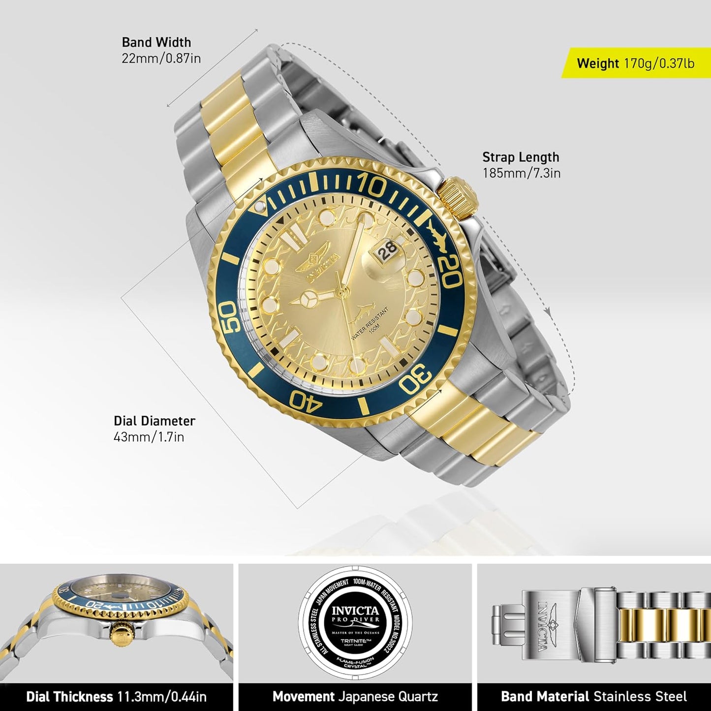 HOTInvicta Men's Pro Diver Quartz Watch
