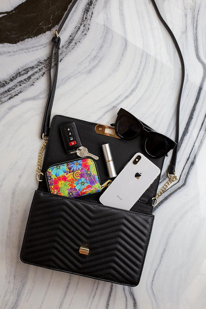 HOTRFID Secure Armored Zipper Wallet by Laurel Burch (Fantasticats)