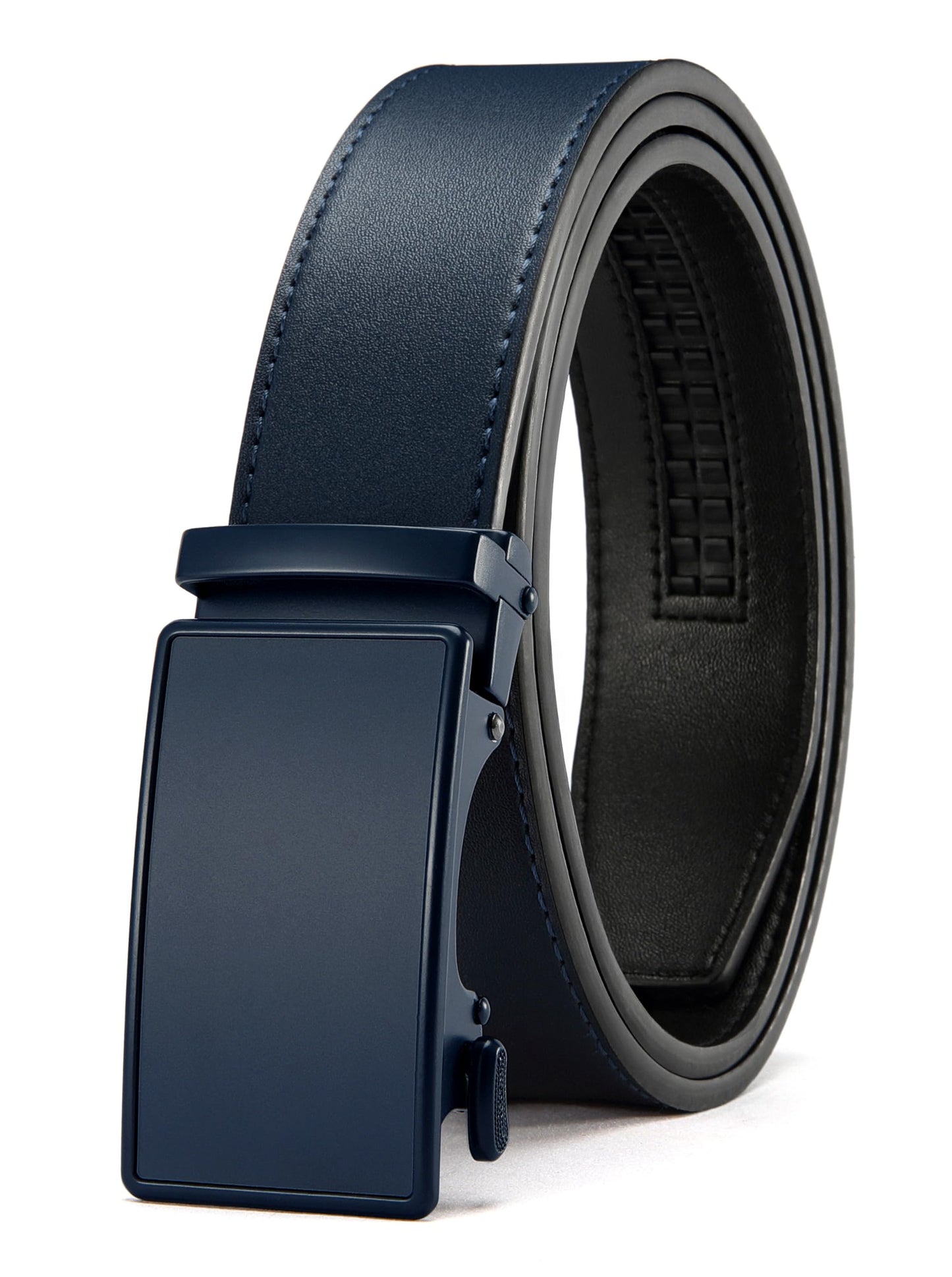 HOTCHAOREN Mens Belt - Mens Ratchet Belt Leather 1 3/8" for Dress Pant - Micro Adjustable Belt Fit Everywhere