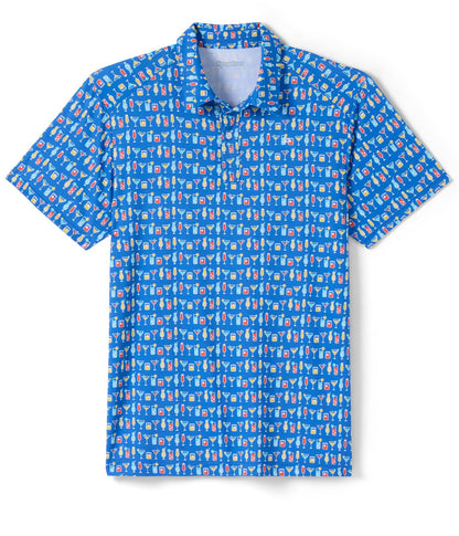 HOTTipsy Elves Men’s Golf Polo Shirt - Moisture Wicking, Stretch Fabric, Athletic Fit - Performance Polo