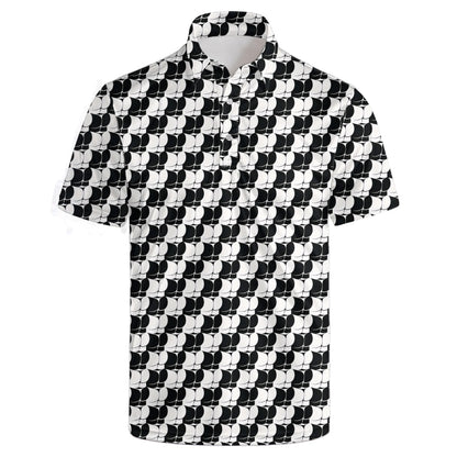 HOTGolf Polos for Men Funny Moisture Wicking Golf Shirts Performance Quick-Dry Polo Shirts Short Sleeve