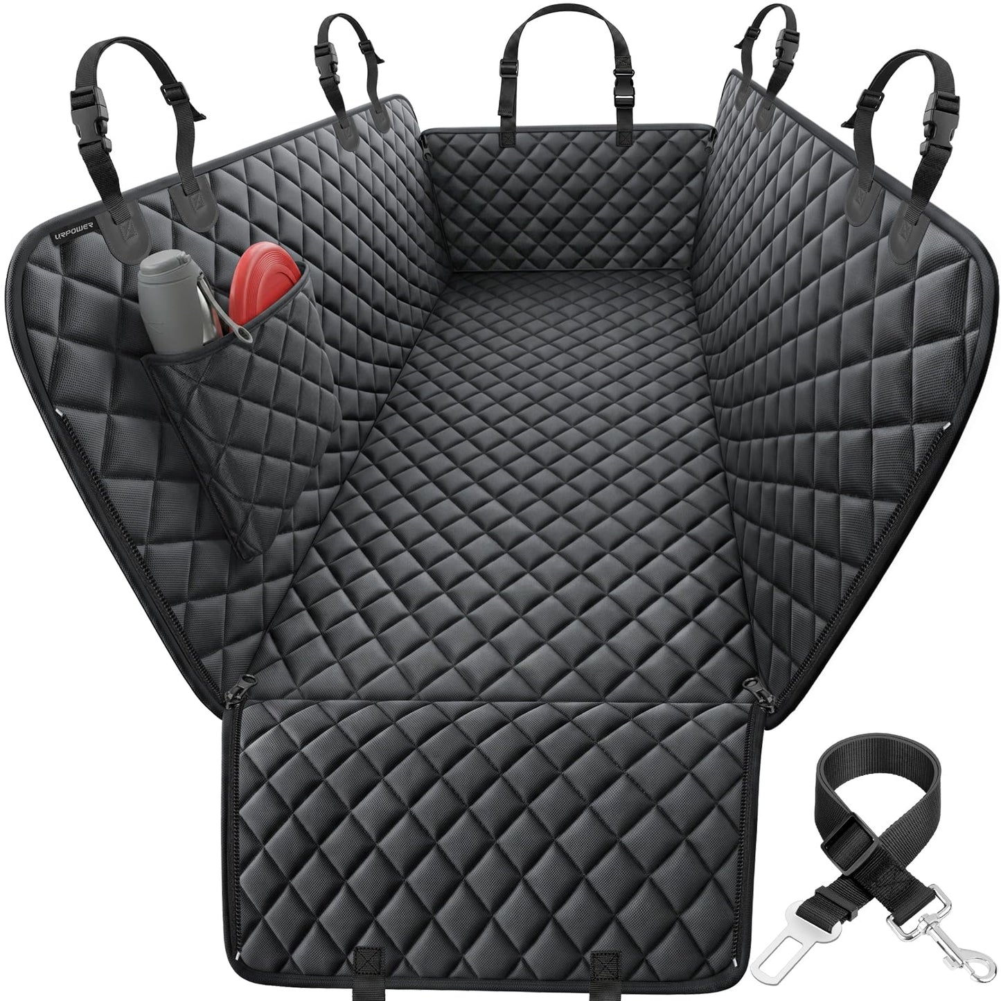 HOTURPOWER Dog Car Seat Cover for Pets 100% Waterproof Seat Cover Hammock 600D Heavy Duty Scratch Proof Nonslip Durable Soft Back Seat Covers for Cars and SUVs