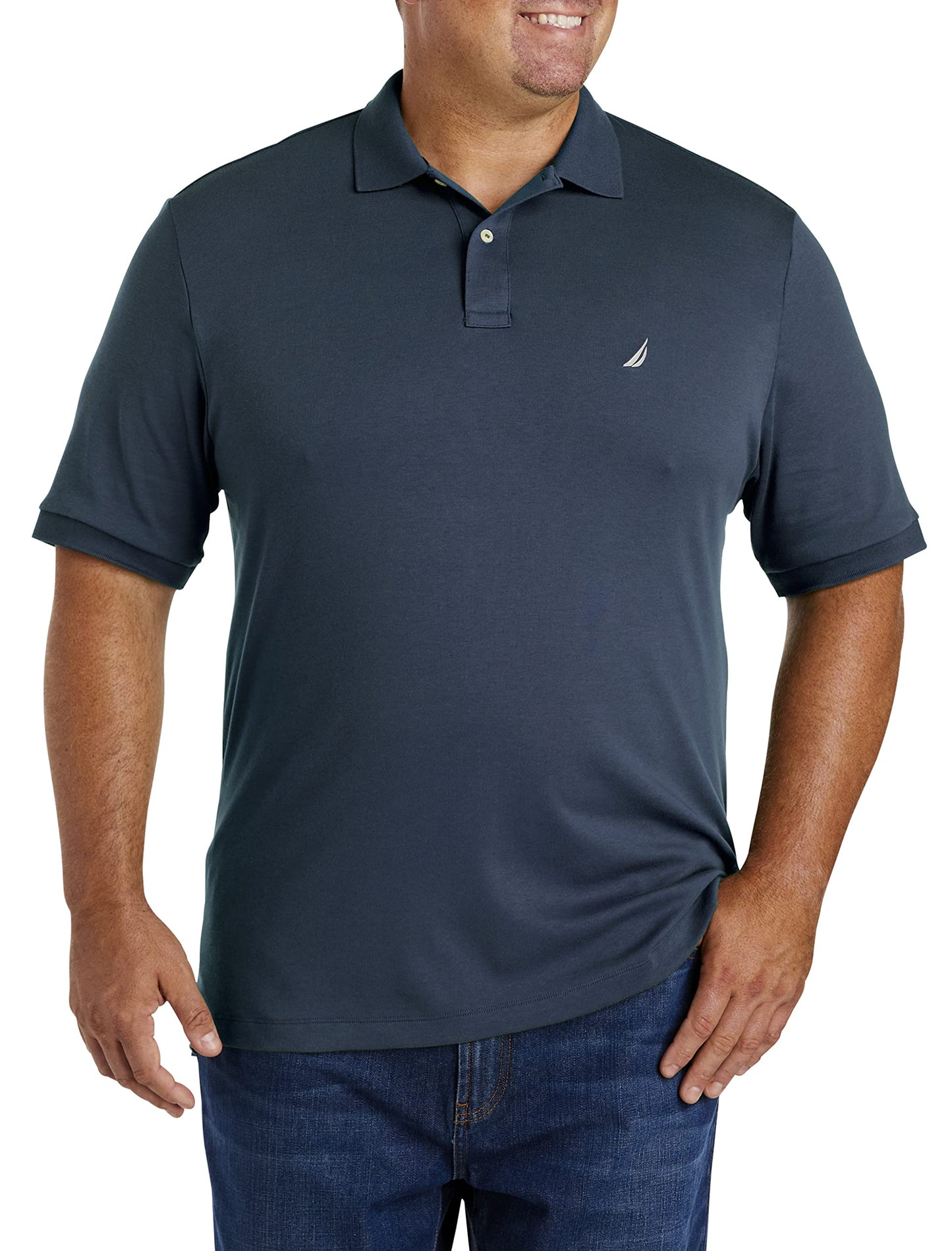 HOTNautica Men's Classic Fit Short Sleeve Dual Tipped Collar Polo Shirt