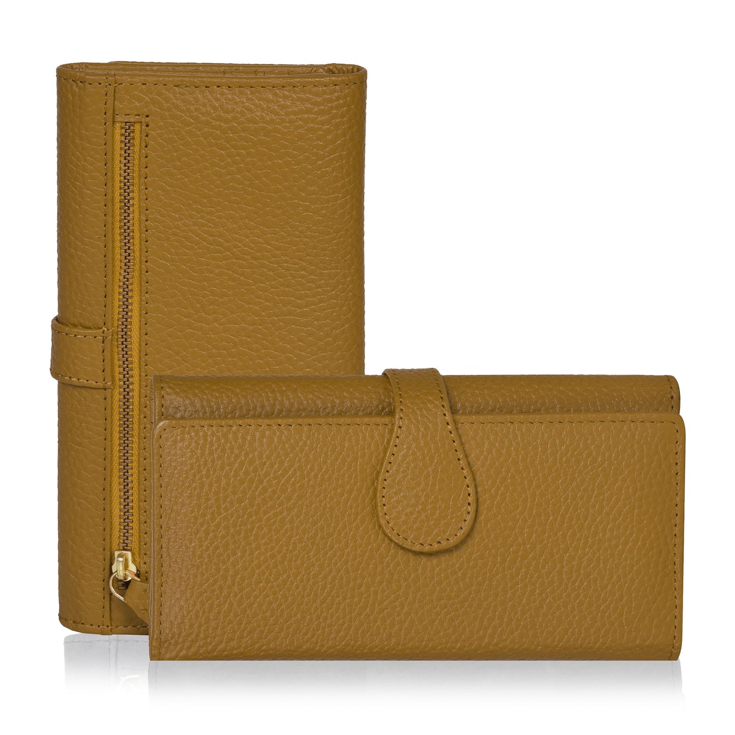 HOTReal Leather Women Wallet Leather with RFID Blocking -Trifold Card Holder Designer Ladies Clutch with ID Window Wallets