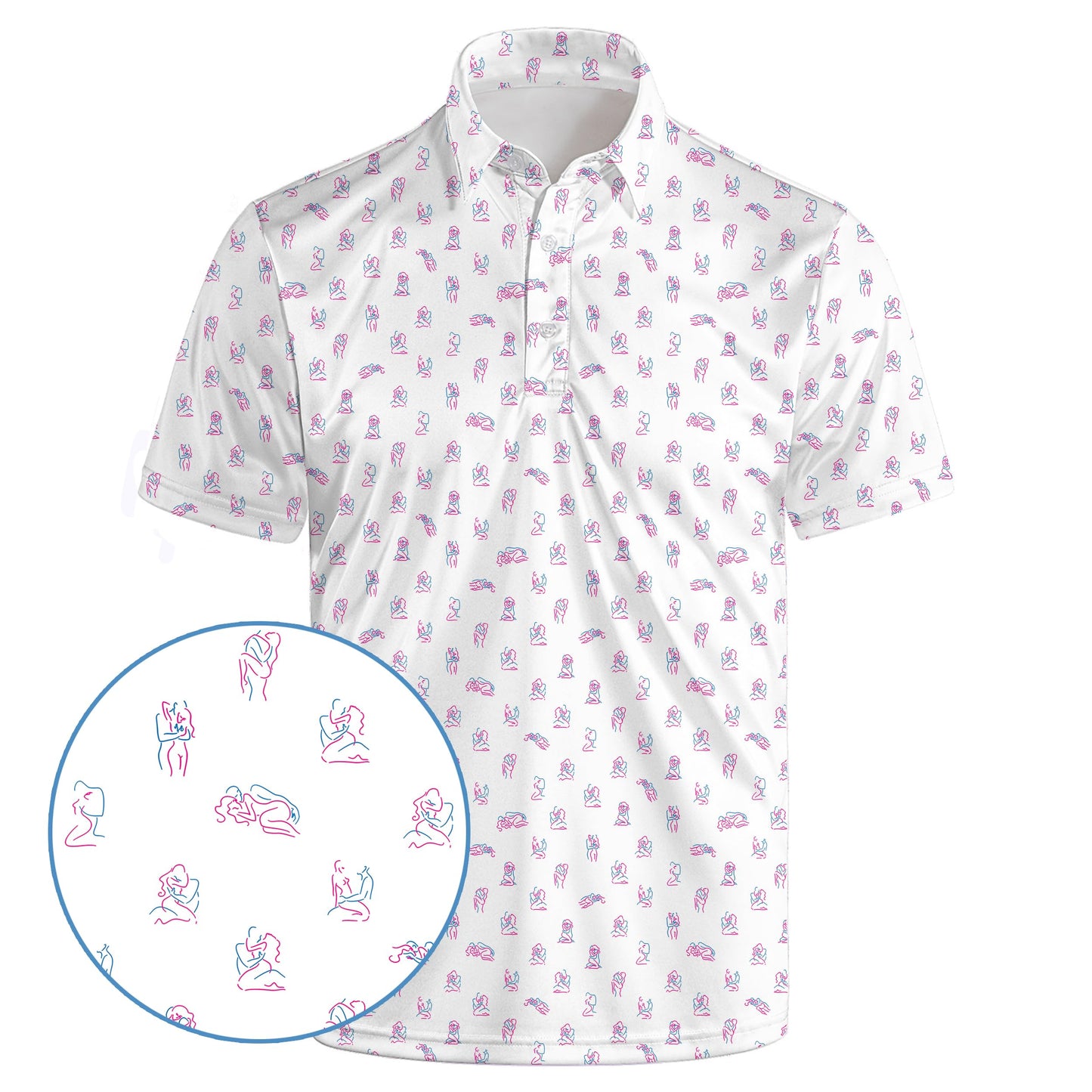 HOTGolf Polo Shirts for Men Funny Print Quick Dry Short Sleeve Performance Golf Shirts Moisture Wicking Polo Shirts