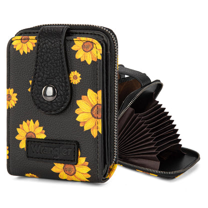 HOTMontana West X Wrangler Credit Card Holder Small Wallets for Women Compact Credit Card Case With Smooth Zipper and ID Window