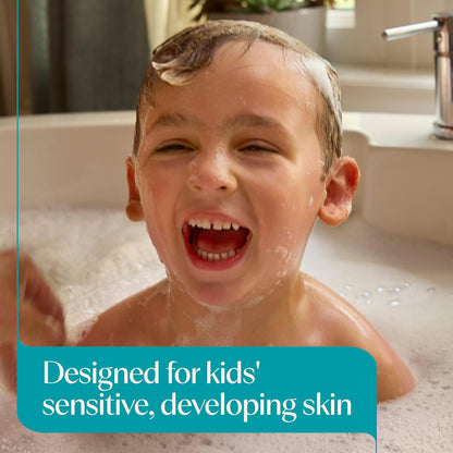 HOTAveeno Kids Sensitive Skin Face & Body Wash, Nourishing Oat Extract, Wash Away Dirt and Germs Without Drying, Kids Body Wash is Tear-Free, Hypoallergenic, Sulfate- & Dye-Free, 18 Fl Oz