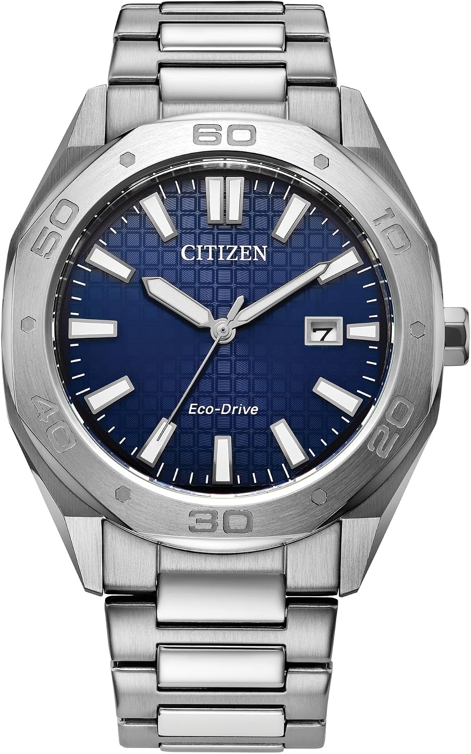 HOTCitizen Men's Eco-Drive Sport Casual Odyn Watch, Stainless Steel Watch, 3 Hand, Date