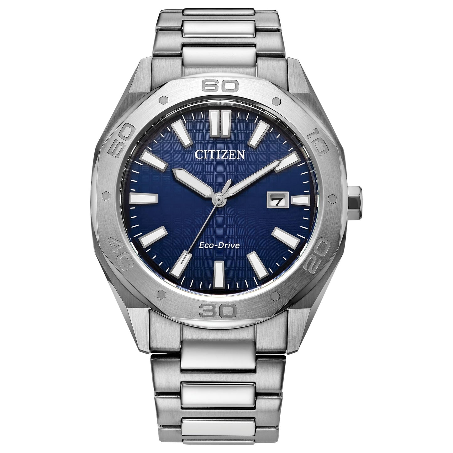 HOTCitizen Men's Eco-Drive Sport Casual Odyn Watch, Stainless Steel Watch, 3 Hand, Date