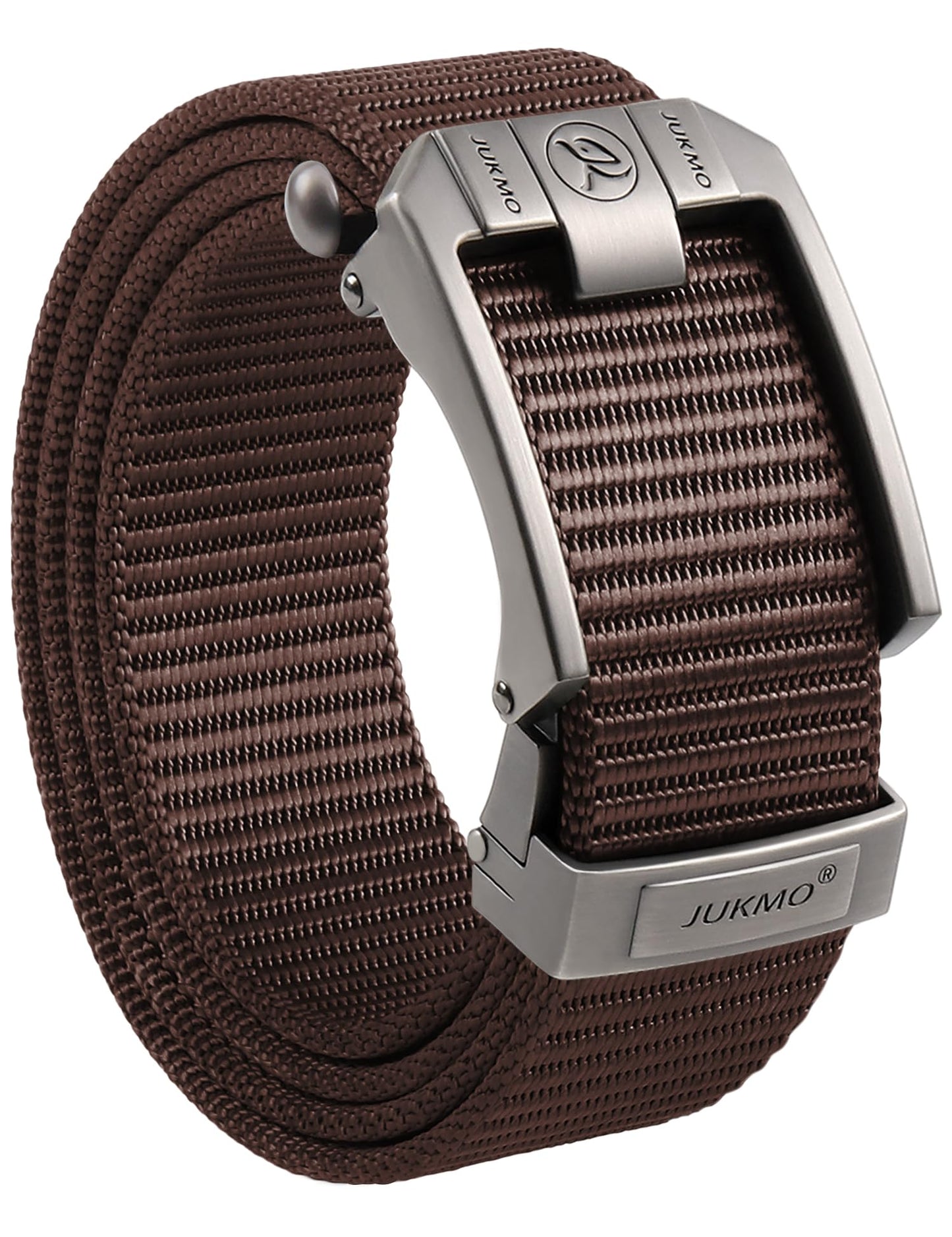 HOTJUKMO Men's Ratchet Belt, Nylon Web with Automatic Slide Buckle in Gift Box | Zinc Alloy Buckle with Micro-Adjust & Trimmable Webbing