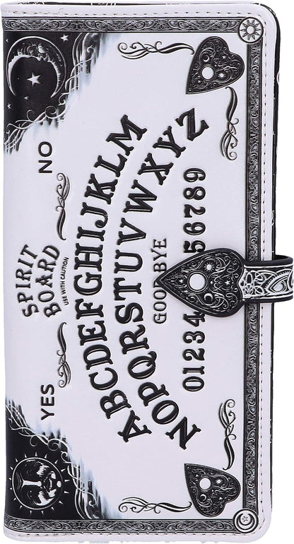 HOTNemesis Now White Spirit Board Embossed Purse, Gothic Ouija Design, Intricate Baroque Detailing, Occult Stylish Accessory, 18.5cm