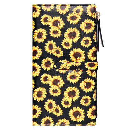HOTBadiya Ultra Slim Wallet Credit Card Holder Thin Bifold Clutch Wallets with Zipper Pocket for Women