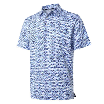 HOTGolf Shirts for Men Dry Fit Short Sleeve Print Performance Moisture Wicking Polo Shirt