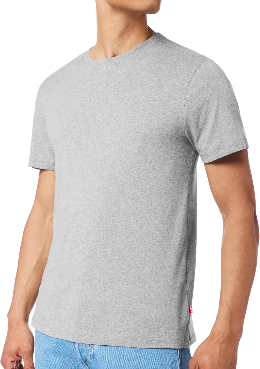 HOTLevi's Men's 6-Pack Basic Crew Neck T-Shirt, Soft Cotton, Tag-Free, Breathable Comfort