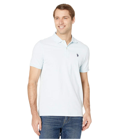 HOTU.S. Polo Assn. Men's Classic Polo Shirt, Two-Button Closure Pique Polo Shirt, Summer Fashion Golf Shirt | Two-Button Closure Pique Polo Shirt, Summer Fashion Golf Shirt