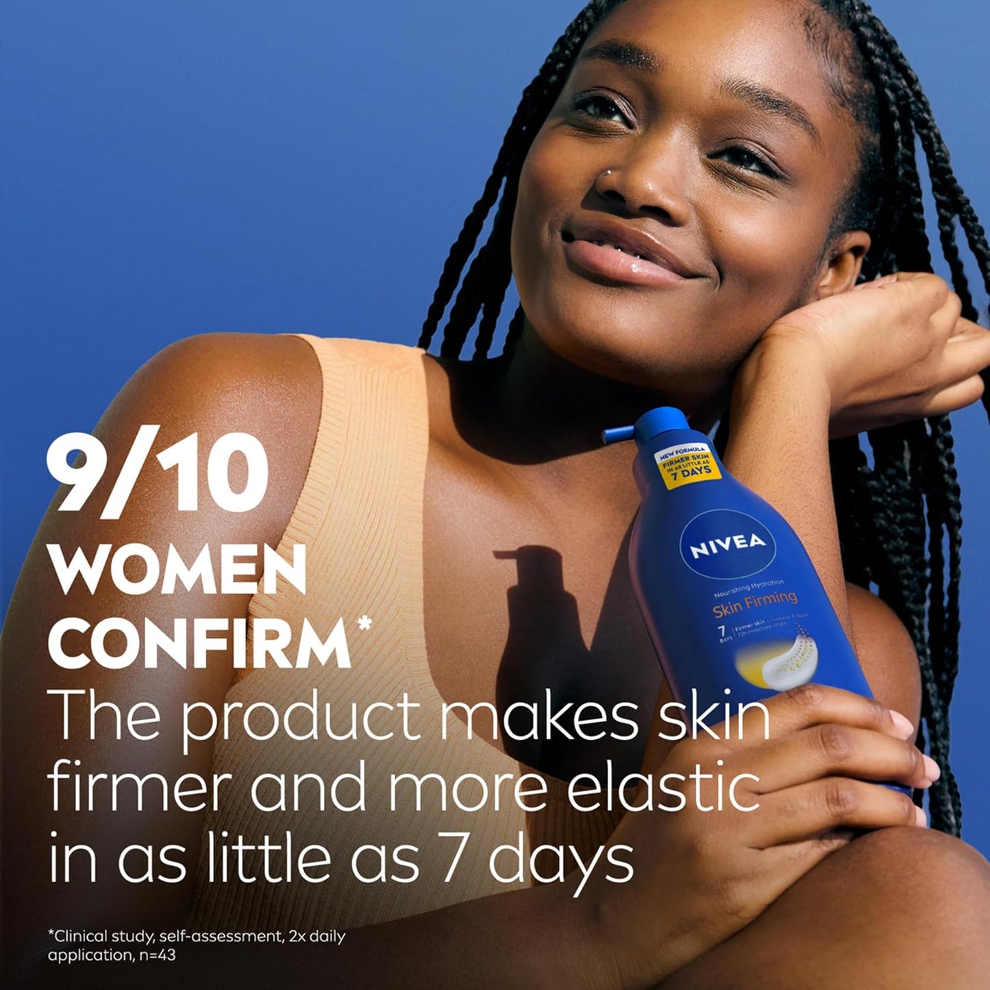 HOTNIVEA Nourishing Hydration Skin Firming Body Lotion with Q10 and Vitamin C, 72-Hour Body Moisturizer for Dry to Very Dry Skin, 16.9 Fl Oz Pump Bottle