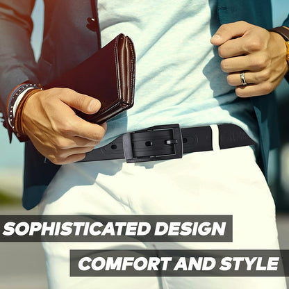 HOTVolver Waterproof Rubber Golf Belts for Men Adjustable Cut-to-fit Interchangeable Colors