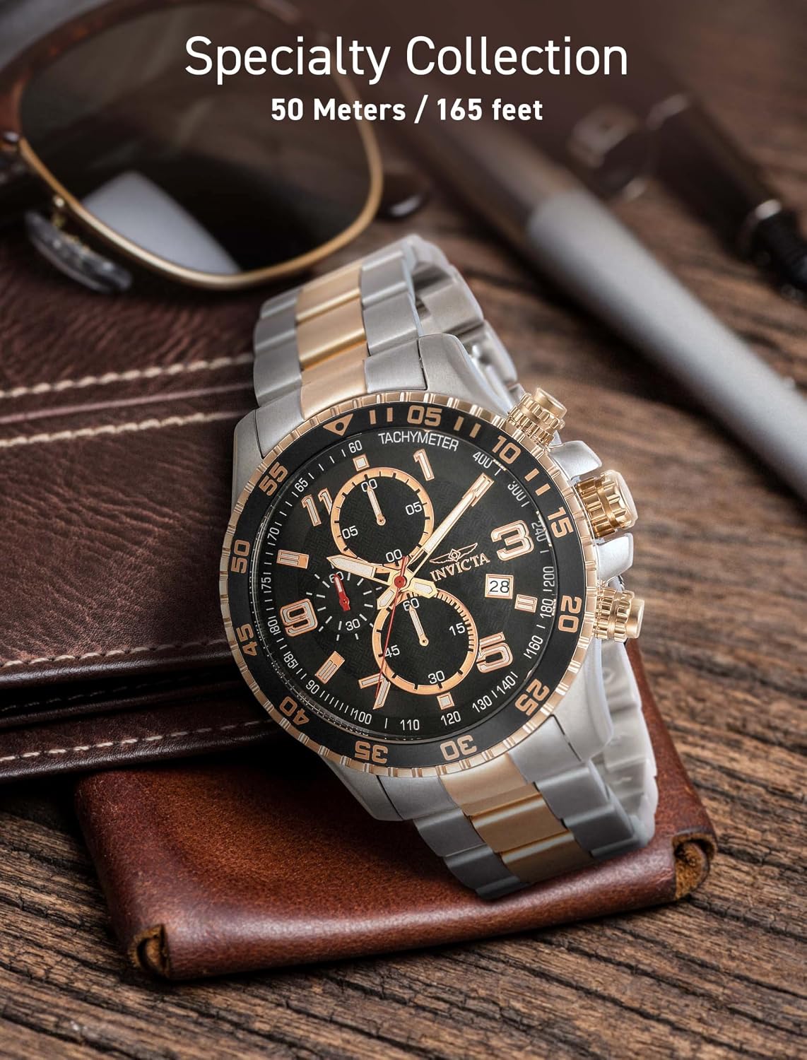 HOTInvicta Specialty Stainless Steel Men's Quartz Watch - 45mm