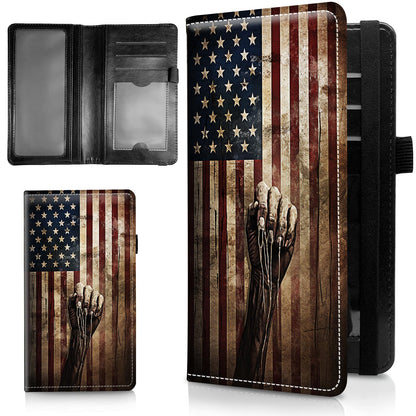 HOTLeather Checkbook Covers for Personal Checkbook Check book Holder Cover Wallets for Women Men,RFID-Blocking Slim Checkbook Cover for Duplicate Checks with Elastic Strap,Flowers Dancing Butterflies
